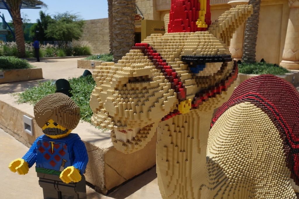 Un chameau en lego à découvrir au Legoland de Dubai