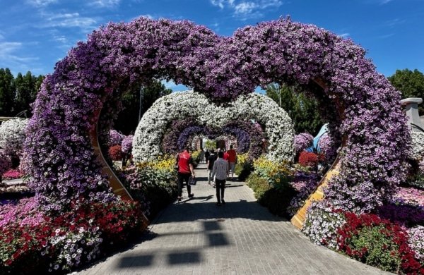 Chemin de coeur, site incontournable du Dubai Miracle Garden