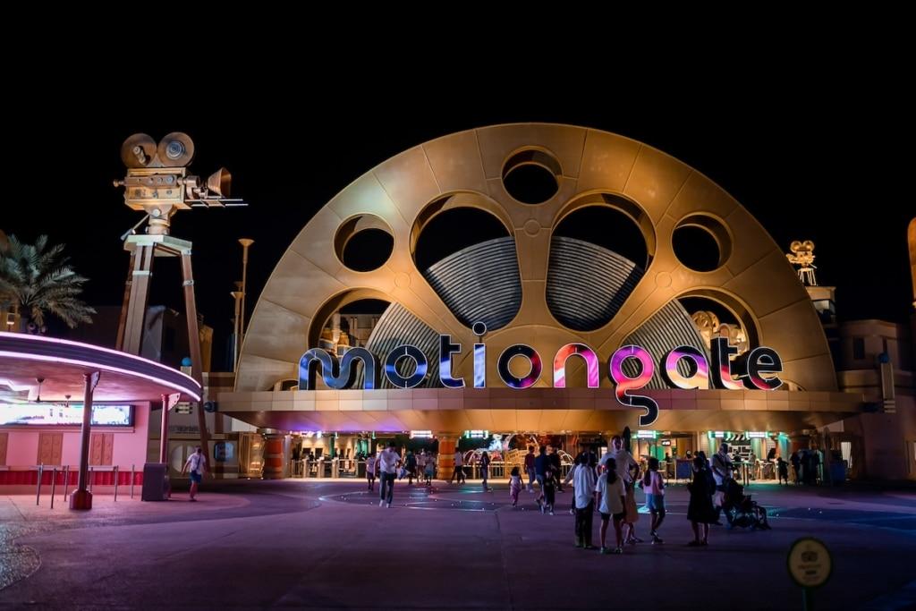 Entrée du parc d'attraction Motiongate à Dubaï