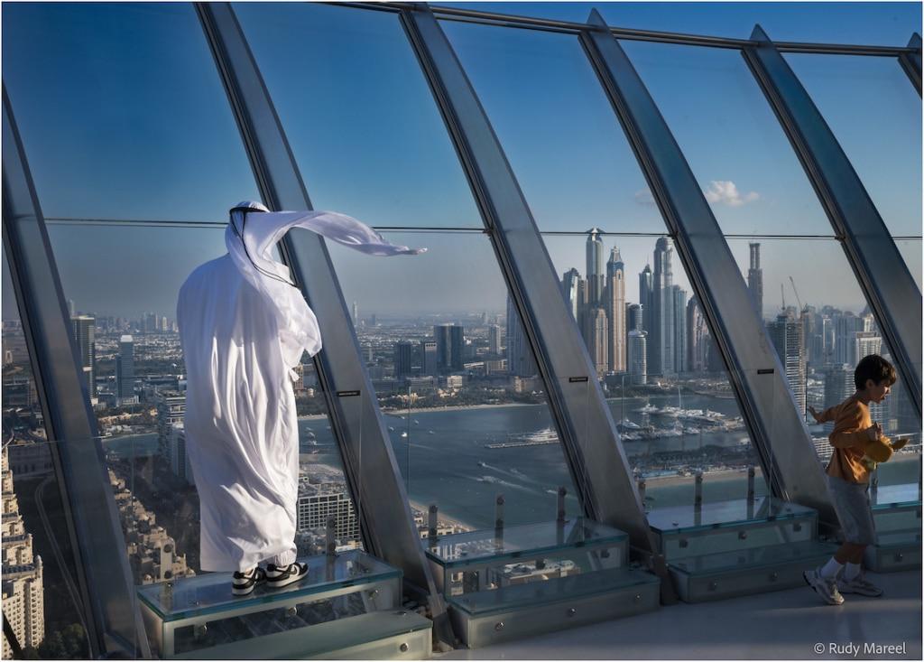 Vue sur Downtown Dubai depuis le rooftop The View at the Palm Jumeirah Dubai