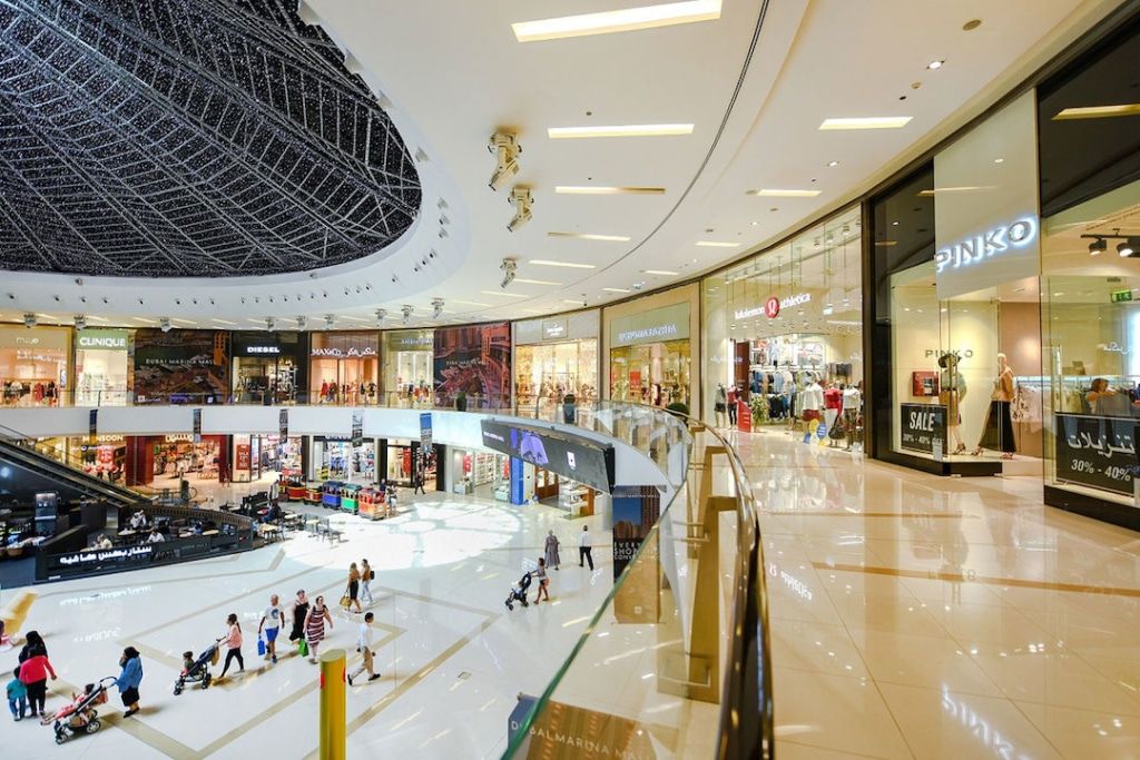 Galeries de magasins dans le Dubai Marina Mall