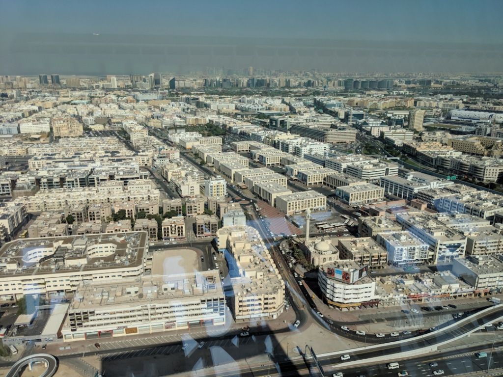 Vue du Vieux Dubai depuis Dubai Frame