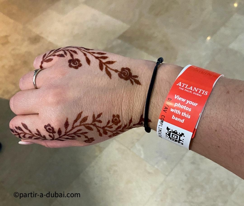 Daily wristband serving as a pass for Aquaventure Waterpark in Dubai