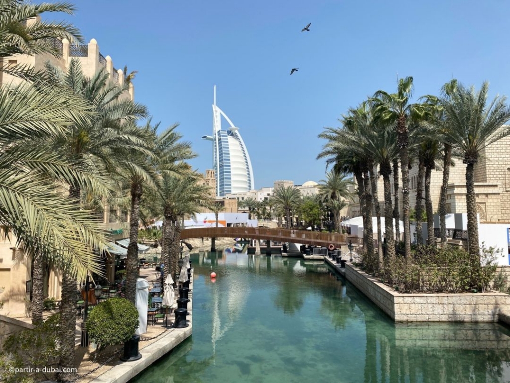 View of the Burj Al Arab from Medinat Jumeirah