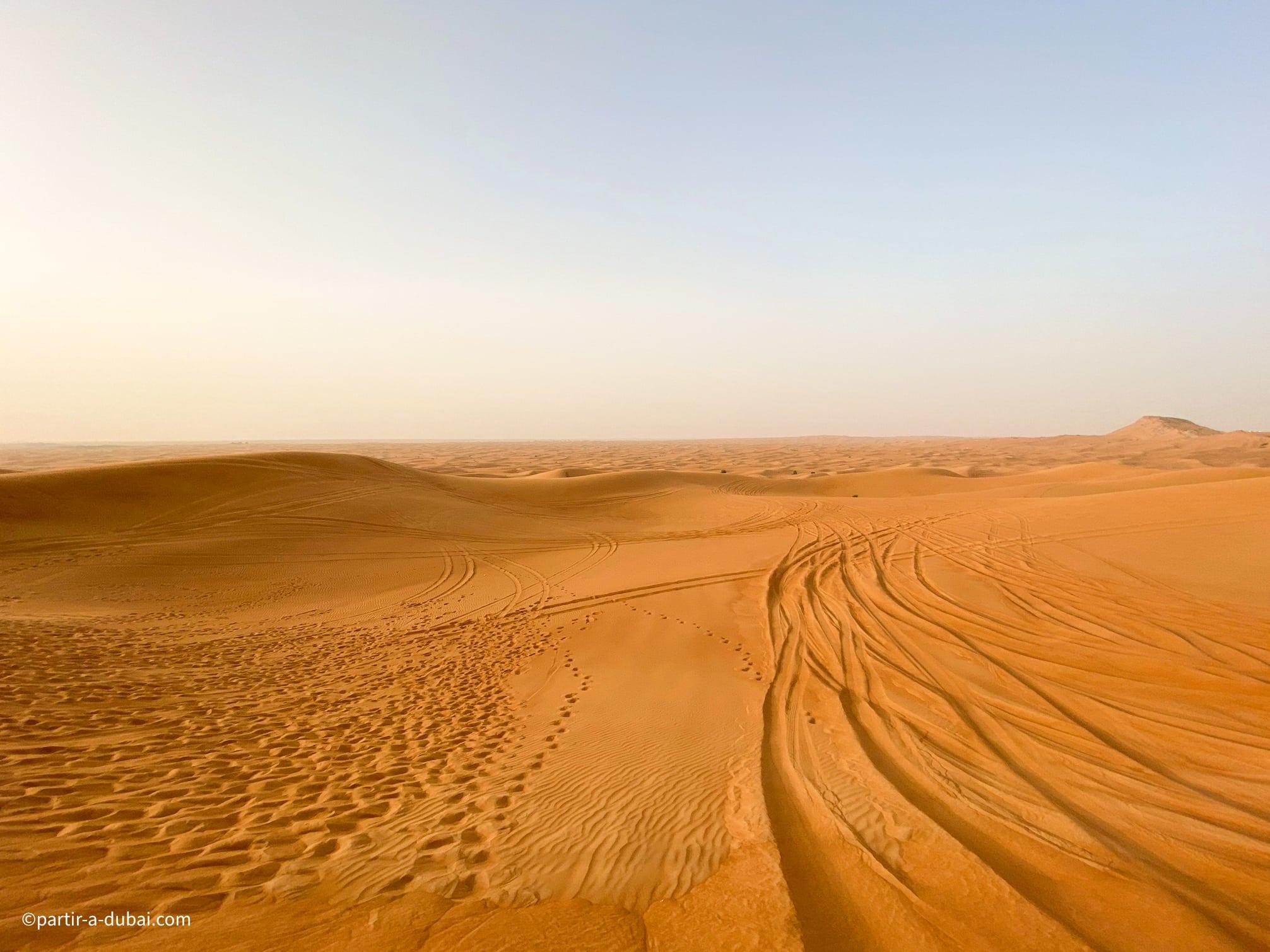 Sand dunes in the Dubai desert