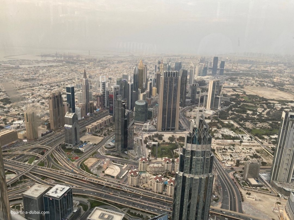 Dubai’s Downtown district as seen from the Burj Khalifa
