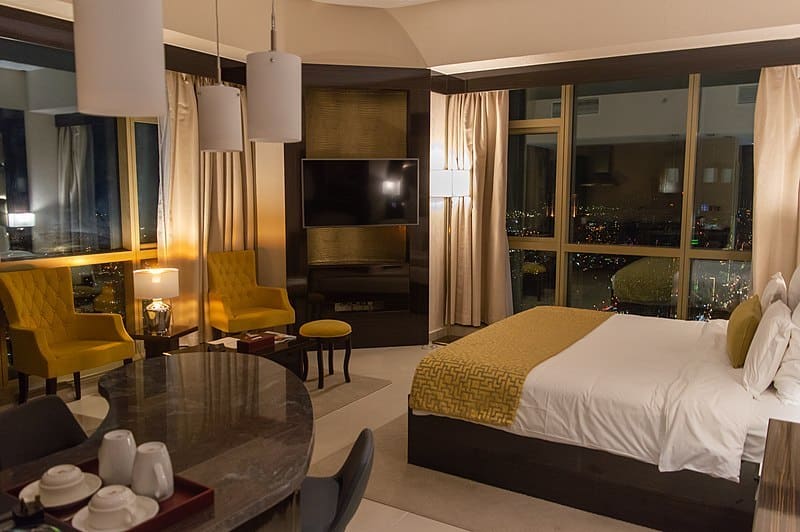 Interior of a luxury hotel in Dubai