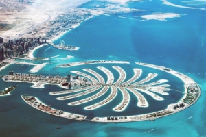 Palm Jumeirah, the palm-shaped island in Dubai