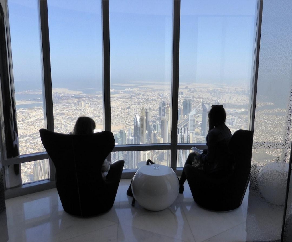 View from At the Top on the 148th floor of the Burj Khalifa