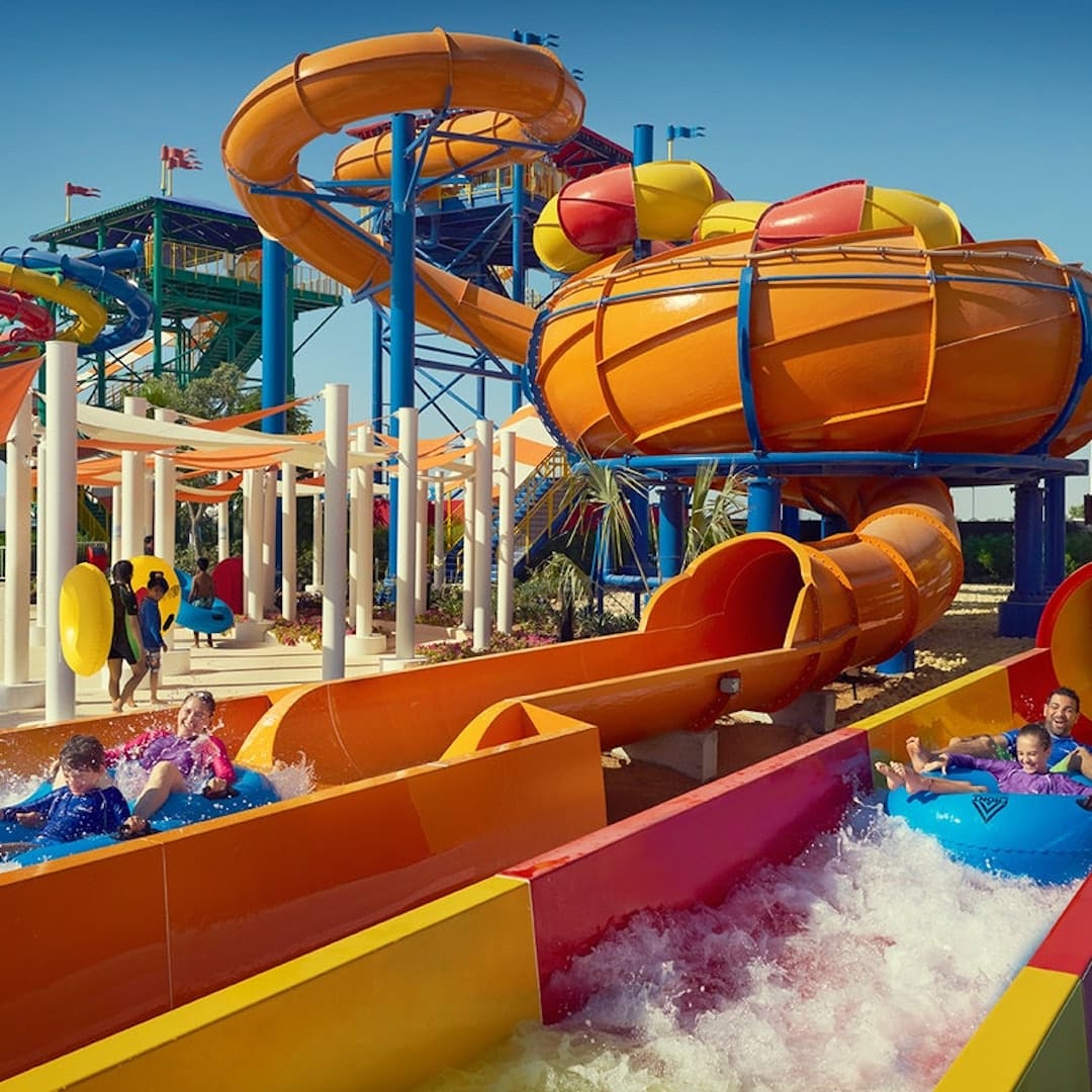 Various water slides at Legoland Waterpark Dubai